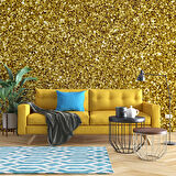 3 Boyutlu Altın Sim Temalı Duvar Kağıdı