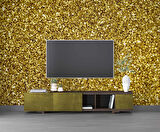 3 Boyutlu Altın Sim Temalı Duvar Kağıdı
