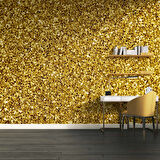 3 Boyutlu Altın Sim Temalı Duvar Kağıdı