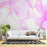 Pembe Mermer Desenli Duvar Kağıdı