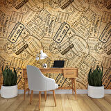 Uçak Bileti Temalı Duvar Kağıdı