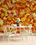 Sonbahar Yaprak Desenli Duvar Kağıdı