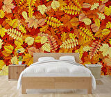 Sonbahar Yaprak Desenli Duvar Kağıdı