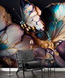 3 Boyutlu Kelebek Kanadı Desenli Duvar Kağıdı