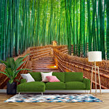 Bambu Ormanı Manzaralı Duvar Kağıdı