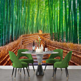 Bambu Ormanı Manzaralı Duvar Kağıdı