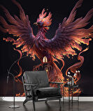 Anka Kuşu Desenli Duvar Kağıdı