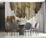 Yeşil Çiçek Duvar Desenli Duvar Kağıdı