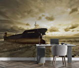Deniz ve Gemi Manzaralı Duvar Kağıdı