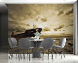 Deniz ve Gemi Manzaralı Duvar Kağıdı