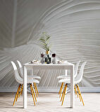 3 Boyutlu Beyaz Tüy Desenli Duvar Kağıdı