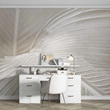 3 Boyutlu Beyaz Tüy Desenli Duvar Kağıdı