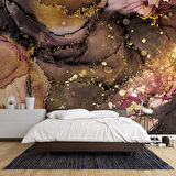 3 Boyutlu Altın Sim Mermer Desenli Duvar Kağıdı