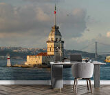 İstanbul Deniz ve Kız Kulesi Manzaları Duvar Kağıdı