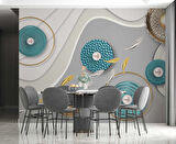 3 Boyutlu Yuvarlak Desenli Duvar Kağıdı