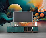 Renkli Sanatsal Çizim Duvar Kağıdı