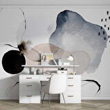 Siyah Sulu Boyama Desenli Duvar Kağıdı