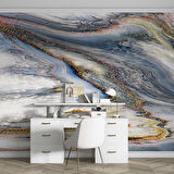 Renkli Karışık Mermer Desenli Duvar Kağıdı