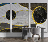 3 Boyutlu Kesik Mermer Desenli Duvar Kağıdı