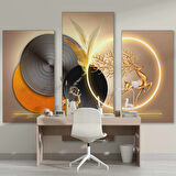 3 Boyutlu Altın Geyik Desenli Duvar Kağıdı