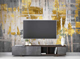 3 Boyutlu Altın Kaplama Duvar Desenli Duvar Kağıdı