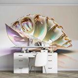 3 Boyutlu İnci İstiritye Desenli Duvar Kağıdı