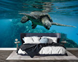 Denizaltı Kaplumbağ Manzaralı Duvar Kağıdı