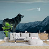 Kış ve Kurt Manzaralı Duvar Kağıdı