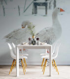 Kar ve Kaz Manzaralı Duvar Kağıdı