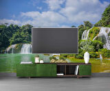 Nehir ve Şelale Manzaralı Duvar Kağıdı