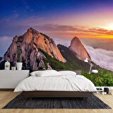 Dağ Gökyüzü ve Orman Manzaralı Duvar Kağıdı