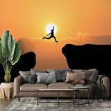 Dağ ve Günbatımı Manzaralı Duvar Kağıdı