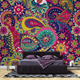 Renkli Mandala Desenli Duvar Kağıdı