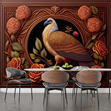Tavuskuşu Tablo Görünümlü Duvar Kağıdı