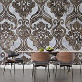 Motifli Mermer Desenli Duvar Kağıdı