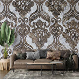 Motifli Mermer Desenli Duvar Kağıdı