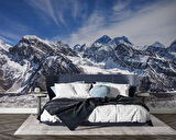 Karlı Dağ Manzaralı Duvar Kağıdı