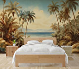 Deniz ve Tropikal Manzaralı Duvar Kağıdı