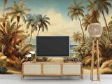 Deniz ve Tropikal Manzaralı Duvar Kağıdı