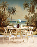 Deniz ve Tropikal Manzaralı Duvar Kağıdı