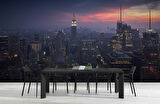 New York Empire State Gece Manzaralı Duvar Kağıdı