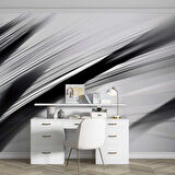 Siyah Beyaz Şerit Desenli Duvar Kağıdı