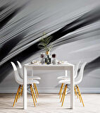 Siyah Beyaz Şerit Desenli Duvar Kağıdı