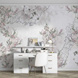 Soft Çiçek Çizim Desenli Duvar Kağıdı