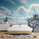 Kutuplar Dağ Manzaralı Duvar Kağıdı