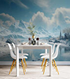 Kutuplar Dağ Manzaralı Duvar Kağıdı