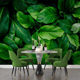 Yeşil Yaprak Arkaplan Temalı Duvar Kağıdı