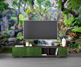 Orman ve Şelale Manzaralı Duvar Kağıdı