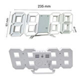 3D LED Dijital Masa ve Duvar Saati Sıcaklık Gösterge Akrilik USB Powered Modern Saat Alarm Evi Ofis