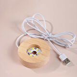 Işıklı Satürn Gezegen Cam Küresi Usbli